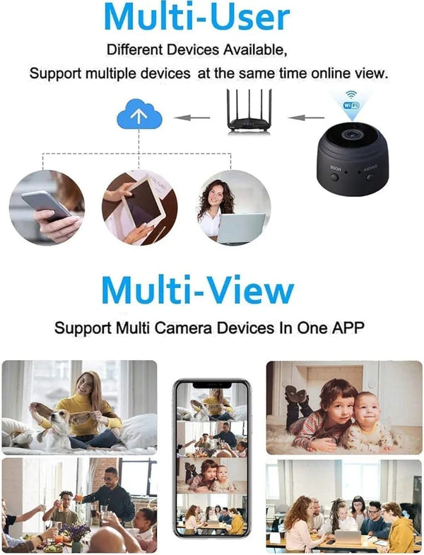 كاميرا مراقبة صغيرة خفية – تسجيل ذكي وتحكم بالموبايل